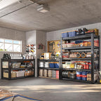 REIBII 3010LBS Storage Shelves 72" H Garage Shelving Heavy Duty Metal Shelving 5 Tier Adjustable Metal Shelves for Storage for Pantry Kitchen Basement 72" H x 35.5" W x 16" D, 3 Pack