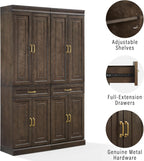 Crosley Furniture Stanton Pantry Storage Cabinet with Shelves, Kitchen, Dining, or Laundry Room, Coffee