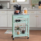 Linon Kitchen Island, Green, 15.75 x 22.83 x 33.86 Inches