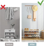 Hoctieon 3 Tier Mesh Style Shoe Rack, Entryway Shoe Shelf, Shoe Storage Organizer, Shoe Rack for Closet, Space Save for Bathroom, Garage, Hallway, Bedroom, Living Room, White