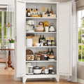 75" Pantry Cabinet,Kitchen Storage Cabinet with Adjustable Shelves | 1000 LBS Capacity Metal Pantry Cabinet with Magnetic & Anti-Tip,Storage Cabinet with Adjustable Feet for Kitchen,Dining Room