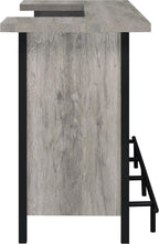 Coaster Home Furnishings - Bellemore - Wood & Metal - Bar Cabinet with Bottle Rack and Stemware Racks with Open Storage - Dining Room & Home Bar - Gray Driftwood - 182105