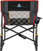 GCI Outdoor NASCAR Freestyle XL Rocker Camping & Sideline Sports Chair | Portable Folding Rocking Chair with Durable Armrests & Drink Holder | Great for Big and Tall, Black