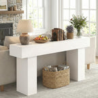 63 Inch Long Console Table for Entryway, Farmhouse Wood Sofa Table Behind Couch Table, Narrow Entryway Table for Living Room, Entrance, Hallway, Foyer, Rectangular Entry Way Table, Easy Assembly