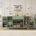 HITHOS 54" W Kitchen Buffet Cabinet with Storage, Coffee Bar Cabinet, Green