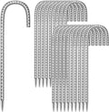 20 Pack Ground Garden Rebar Stakes Rebar 12 Inch Anti-Rust Galvanized Steel J Shape Hook Heavy Duty Ground Anchors for Tents, Position Kits,Fences, and Trampolines Landscape Fabric