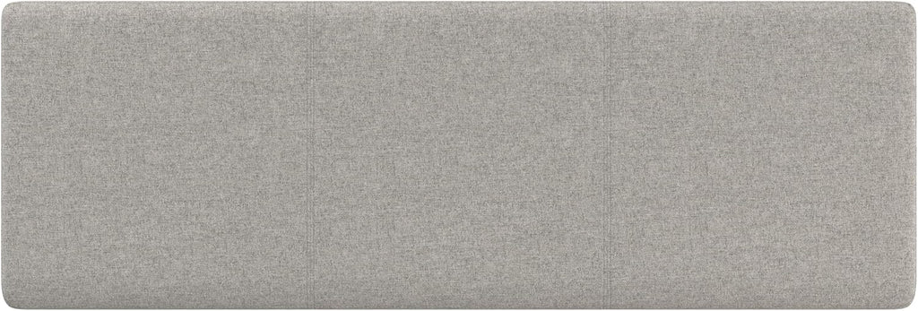 SIMPLIHOME Avalon 54" Wide Linen Look Fabric Storage Ottoman in Cloud Grey | Contemporary lift-top ottoman with high-density foam; rectangle storage bench or coffee table for living room or entryway.
