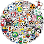 100 Pcs Sport Stickers for Kids, Soccer Water Bottle Stickers, Vinyl Waterproof Laptop Sticker for Water Bottle, Bulk Sticker Packs for Boys Kids Classroom Prizes for Elementary Students