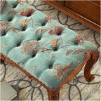 Modern Natural Solid Wood Upholstered Bench - Velvet Cushions Functional Seating for Bedroom, Living Room, Hallway, Entryway, Foyer Bed Ends Entryway(Brown,140 * 53 * 47cm)