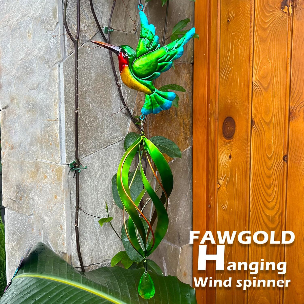 Wind Spinner Hummingbird Kinetic Wind Spinners Metal Decorations Outdoor Hanging Spinner for Yard and Garden,Garden Decor Crafts Ornaments Gift