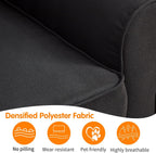 Pull Out Sofa Bed with Mattress, 57" Convertible Sofa Bed Loveseat, Twin Sleeper Sofa Couch with Pocketed Coil Seating, Upholstered Fabric Sofa Bed for Small Spaces,Black