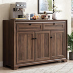 ONBRILL 48 Inches Sideboard Buffet Cabinet with Storage, Brown