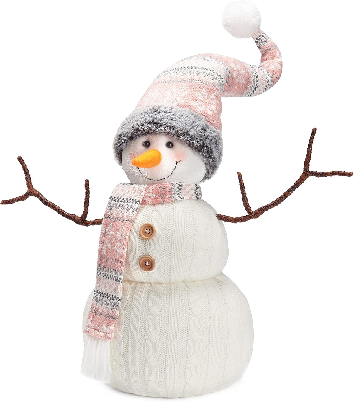 Christmas 2025 Animated Snowman Decorations, Xmas Handmade Plush Ornaments for Indoor, Home and Holiday, Present for Family and Friends