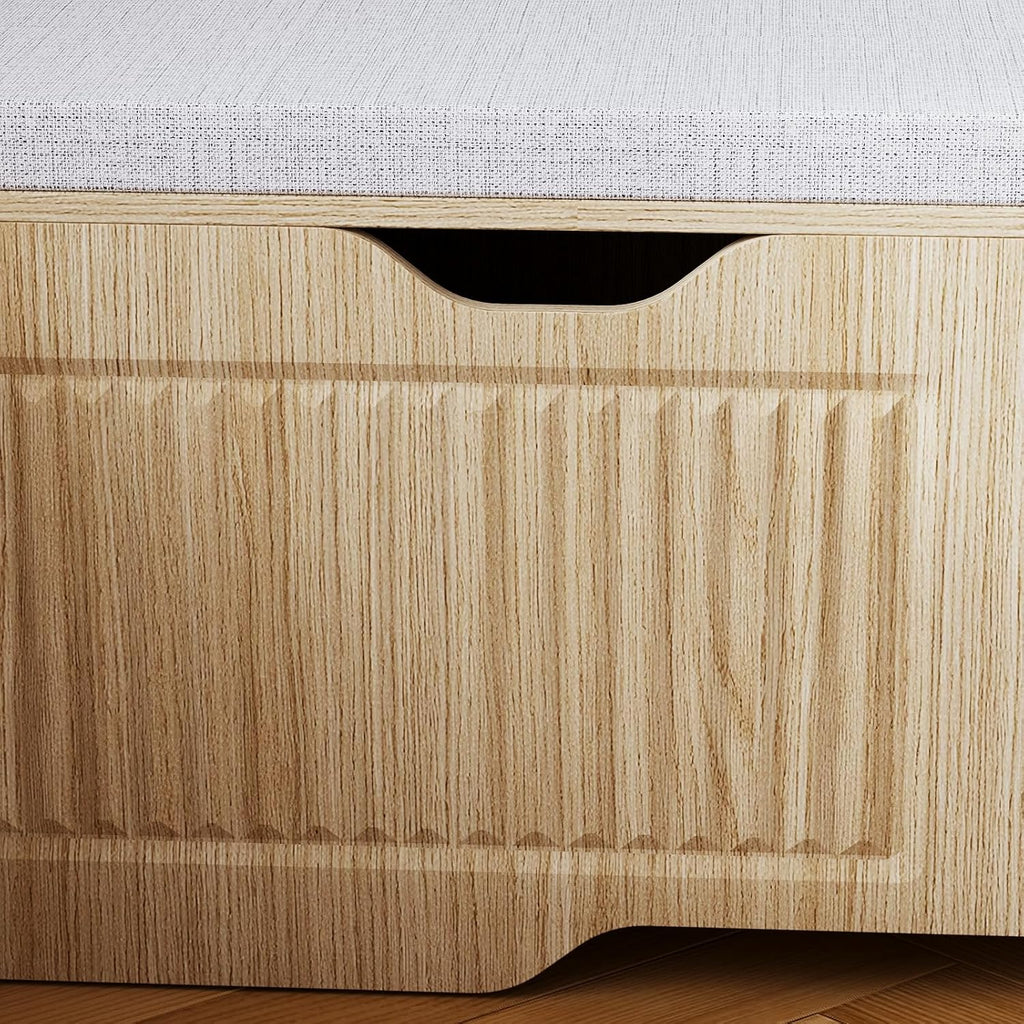 L Shaped Corner Storage Bench with Cushion, Kitchen Breakfast Nook Bench with Lift Top Hidden Storage, Wood Flip-Top Shoe Benches for Entryway Dining Room, Kitchen, Bedroom (Oak)
