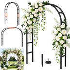 Fecita Thickened Rustproof Garden Arch Metal Trellis for Climbing Plants