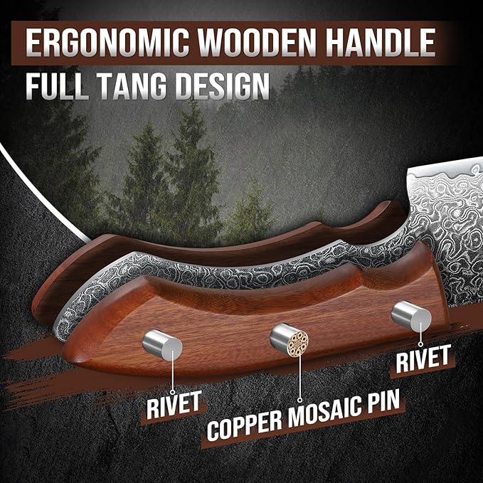 DRAGON RIOT Damascus Chef's Knife 7 inch, Japanese Kitchen Knife with VG10 Steel Core, Ultra Sharp Forged Professional Chef Knife With Full Tang Handle, Premium Gift Box