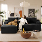96" Sectional Couches for Living Room Cloud Couch Sofa with L-Shape Upholstered Couchs Modern Modular Sectional Couch with Chaise