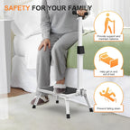 Step Stools for Adults, Foldable Step Stool with Handle for Elderly Seniors Stepping Stool with Non-Slip Step Platform Metal Stool in Kitchen, Bedroom,Bathroom,330 Lbs Capacity(Patent Protection)