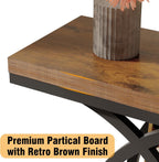 GiftGo Narrow Console Table for Entryway Industrial 3-Tier Sofa Table Behind Couch with Circle Base Wooden Accent Wall Tables with Storage Shelves for Living Room, Hallway, Foyer (Rustic Brown)