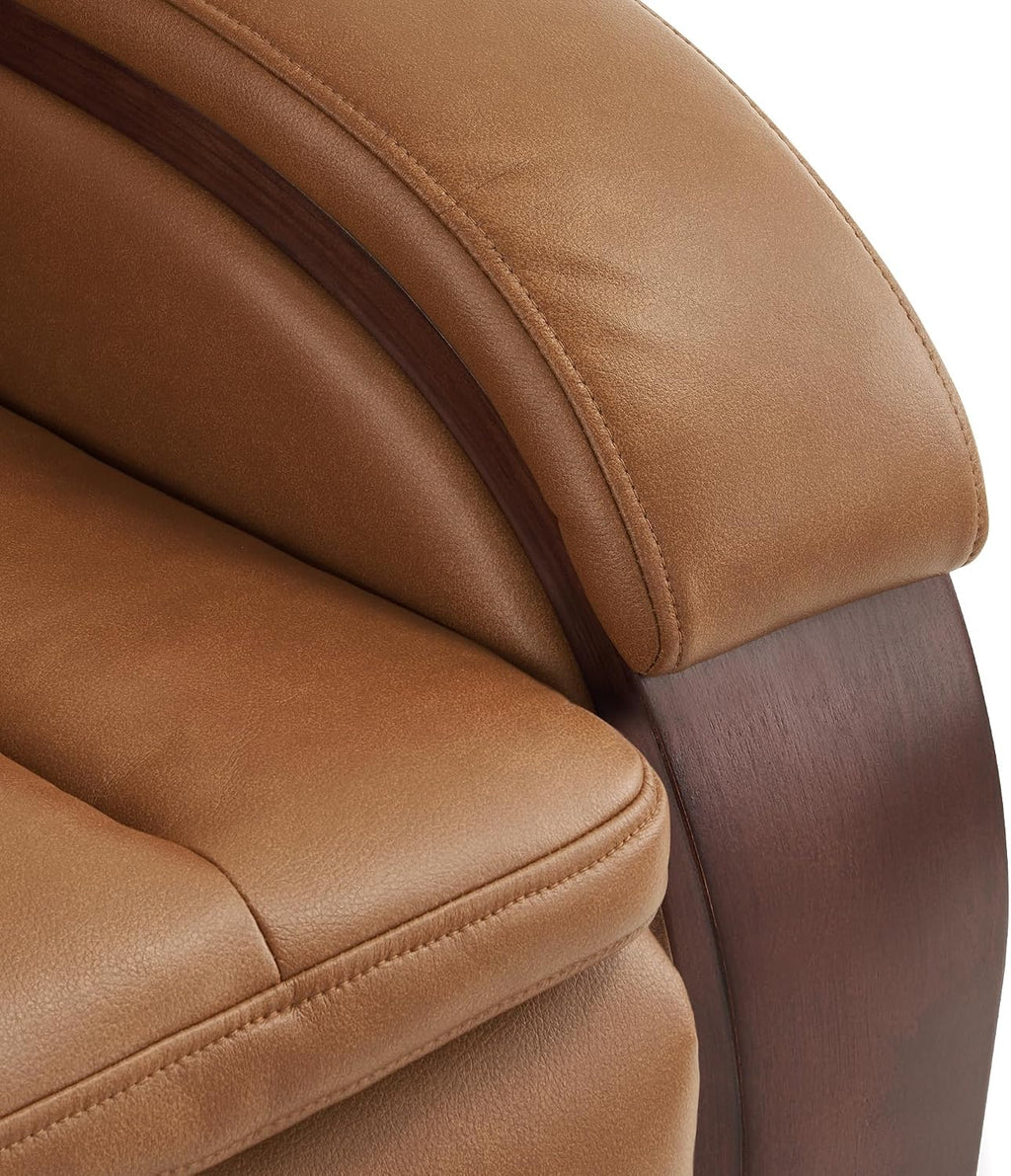 MCombo Power Lift Recliner Chair for Elderly with Power Headrest 7917 | Heat and Massage, Solid Wood Armrest, FSC Certified, USB&Type C Charging Port, Side Pockets, Faux Leather