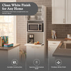 Kings Brand Furniture - Danbury Tall Kitchen Pantry, Microwave Storage Cabinet, White