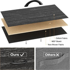YaFiti TV Stand for Bedroom, Black Wood Veins | Dresser with 10 Fabric Drawers, Power Outlet