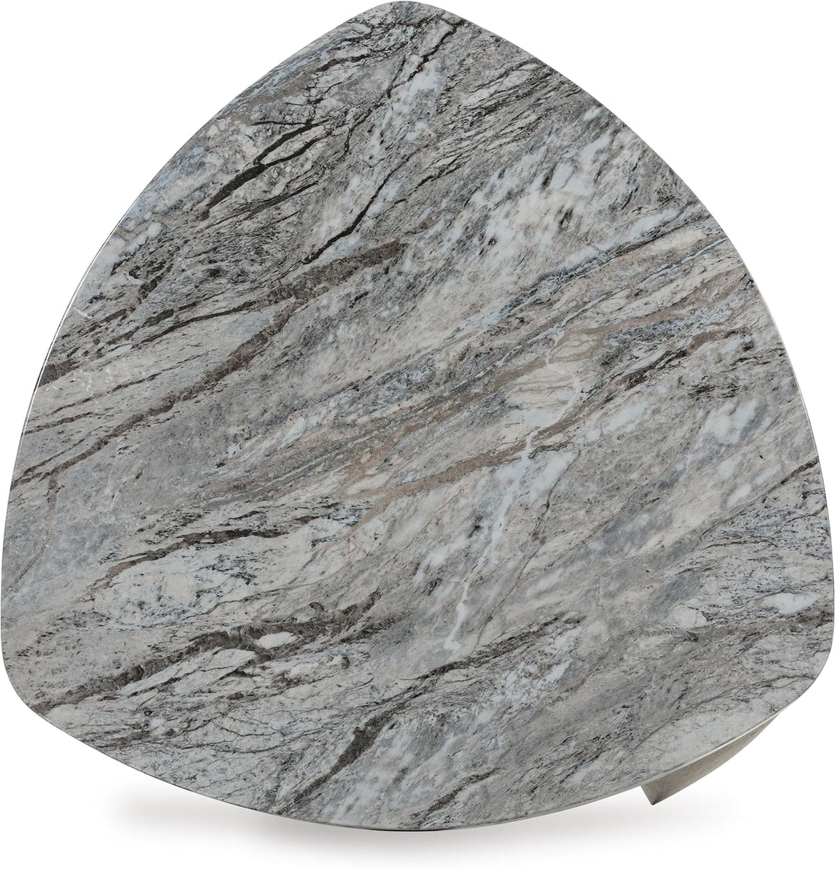 Signature Design by Ashley Surmour Contemporary End Table with Faux Marble Top, Gray & Light Brown
