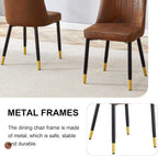 Dining Chairs Set of 8，Modern Dining Chairs, Equipped with Suede Nap Backrest Cushions and Metal Legs, Suitable for Restaurants, Kitchens, and Dining Room Chairs