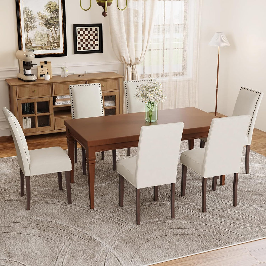 MALOL Velvet Dining Chairs Set of 2, Upholstered Kitchen Chairs with Thick Cushion & Solid Wood Legs, Adjustable Foot Pads, Elegant Chairs for Dining Room/Kitchen/Living Room