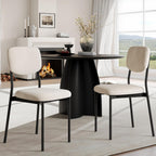 Einhomn Upholstered Dining Chairs Set, Modern Stackable Dining Room Chairs with Soft Velvet Backrest, Kitchen Chairs with Sturdy Metal Legs for Living Room, Restaurant, Set of 2,Cream Beige