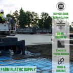Farm Plastic Supply - Concrete Vapor Barrier - 20 mil - Heavy Duty Plastic Tarp, Polyolefin Vapor Barrier Plastic Sheeting, Painters Tarp, Roll of Heavy Duty Plastic (12' x 35')