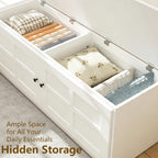 L-Shape Storage Bench with Cushion, Backless Corner Dining Nook Bench with Hidden Storage for Kitchen, Entryway, Cloakroom