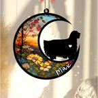 Personalized Dog Memorial, Custom Name Komondor Dog Christmas Ornament with Name, Custom Breeds, Pet Loss Light Catcher, Gifts for Lovers Loss of Pet Sympathy on Mothers Day Christmas