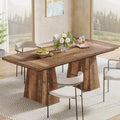 Tribesigns Dining Table for 4-6, 63-Inch Modern Kitchen Table with Sturdy Tapered Wood Leg, Rectangular Dinner Table with Large Tabletop for Dining Room, Kitchen, Living Room, Natural