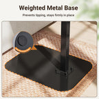 ELYKEN Adjustable Height TV Tray Table for Couch, 360° Swivel Side Table | C Shaped End Table, 18"-33" Height Range Laptop Stand for Recliner, Small Bedside Table