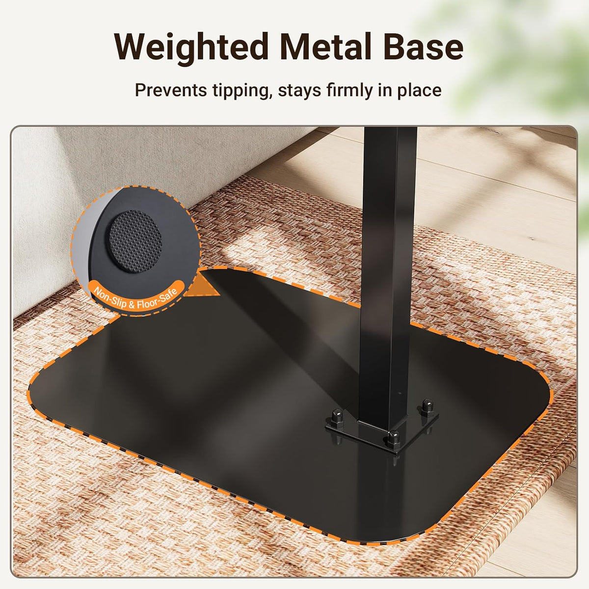 ELYKEN Adjustable Height TV Tray Table for Couch, 360° Swivel Side Table | C Shaped End Table, 18"-33" Height Range Laptop Stand for Recliner, Small Bedside Table