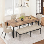 78.7 Inch Long Kitchen Table for 6-8, Dining Room Table for Kitchen Living Room, Large Rectangular Dinner Tables, Industrial Indoor Restaurant Tables with Sturdy Metal Frame(Only Table)