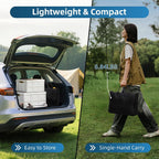 LOFTEY 3 ft Folding Camping Table, Portable Camp Table, Adjustable Height | 3 Height Settings up to 27.5", 70 lb Capacity, Compact Tri-Fold, Lightweight with Carry Bag, Mesh Pocket and Hooks