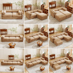 Oversized Modular Sectional Sofa with Storage Seat, 75.5" Chenille Lovseat Sofa with Cylindrical Backrest & Armrest, Modern Comfy 2-Seat Sofa Upholstered Deep Seat Couch for Living Room, Camel