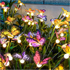 TONULAX Solar Garden Lights - Swaying Butterfly Light, Swaying in The Wind, Solar Outdoor Lights, Yard Patio Pathway Decoration, High Flexibility Iron Wire & Realistic Butterflies (6 Pack)