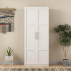 Kitchen Pantry Storage Cabinets, 70.87" Tall Pantry Cabinet with 2 Door and 3 Shelves, Farmhouse Kitchen Cabinets with Handles, Large Freestanding Storage Cabinet, White