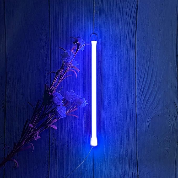 ENUOLI LED Blue Neon Letter Signs Night Light Battery or USB Operated LED Marquee Letters Neon Art Decorative Lights Wall Decor for Children Baby Room Christmas Wedding Party Decoration(I)