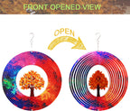 Spring Song Tree of Life 3D Kinetic Wind Spinner for Yard and Garden Stainless Steel Spinner Indoor and Outdoor Hanging Decor Crafts Ornaments Kinetic Art Spinner Hanging Wind Spinners Decor Gifts