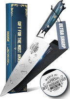 Huusk Valentines Day Gifts for Him, 8" Chef Knife for Kitchen, Best Husband Ever Gift for Valentines, Stainless Kitchen Knife with Resin Handle, Husband Birthday Gifts for Valentines Day