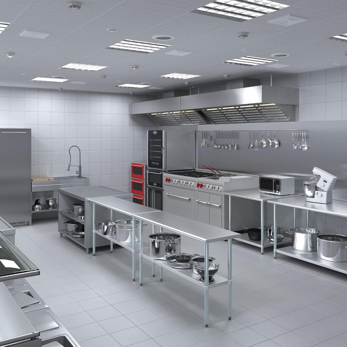 Stainless Steel Table + Add Casters | Choose from 43 Sizes | NSF Metal Work Table for Kitchen Prep Utility | Commercial and Residential Applications.
