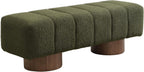 Christopher Knight Home Manila 50" Boucle Fabric Dining Bench, Rectangular Upholstery Ottoman Bench, Bedroom End of Bed Footstool, Living Room Extra Seat Footrest, No Assembly Needed, Jungle Green