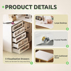 YITAHOME 48" Vanity Desk Set | Makeup Vanity with Mirror and Lights, 3 Lighting Modes