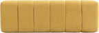 Merax 50" Upholstered Chenille Dining Bench Entryway End of Bed Ottoman Bench for Living Room Bedroom Dining Room, Wood Leg, Bear 300 LBS, No-Assembly (Yellow)