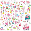 Flamingo Tropical Bird Stickers 840 Count Tropical Pink Bird Animal Stickers for Jungle Safari Animal Birthday Invitations Envelopes Summer Party Goodie Gifts Bags Decor Class Rewards