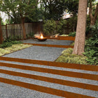 Co rten Steel Landscape Edging 10 Inch Tall 6 Packs, Pre-Rusted Metal Garden Edging with 6 Clips and a Pair of Gloves, Steel Edging for Landscaping, Garden